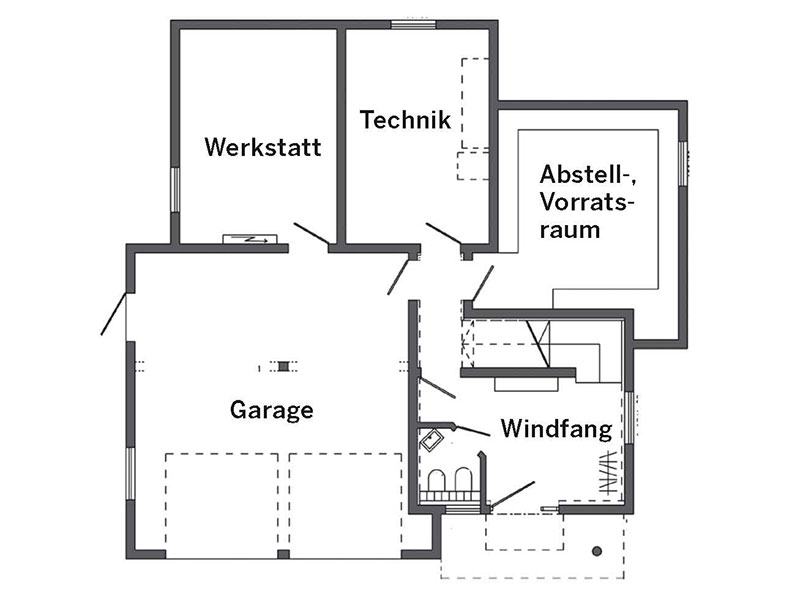 Grundris Untergeschoss Haus Schmid von SchwörerHaus