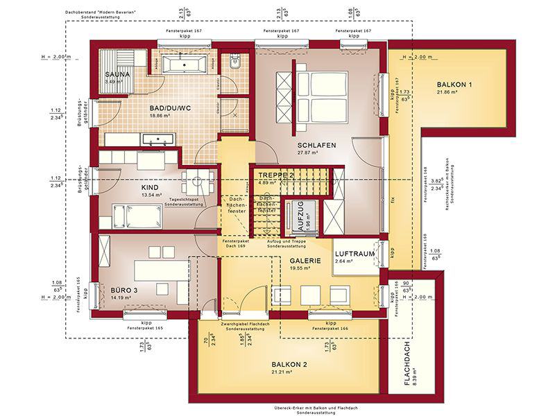 Grundriss Dachgeschoss Concept-M 211 Mannheim (Bien-Zenker)