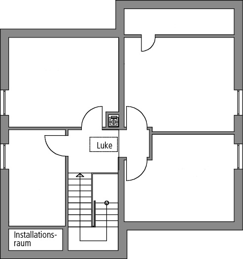 EFH 144 von Ytong Bausatzhaus. Grundriss Obergeschoss