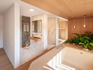 Badezimmer im Entwurf Haussicht von Baufritz