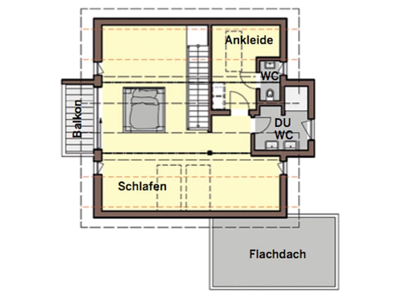Grundriss Obergeschoss individueller Entwurf von Büdenbender Hausbau