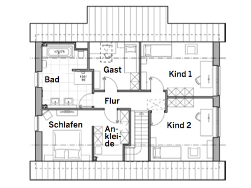 Grundriss Obergeschoss Edition 425 von Viebrockhaus