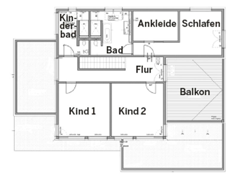 Dachgeschoss Entwurf Wünschmann von Fertighaus Weiss