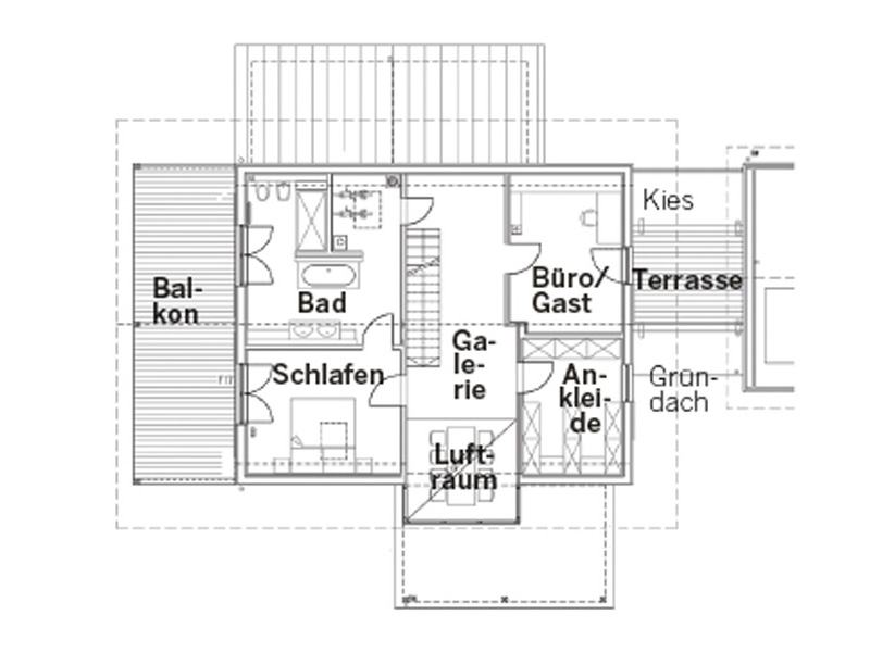 Grundriss Dachgeschoss Entwurf Niederhofer von Sonnleitner