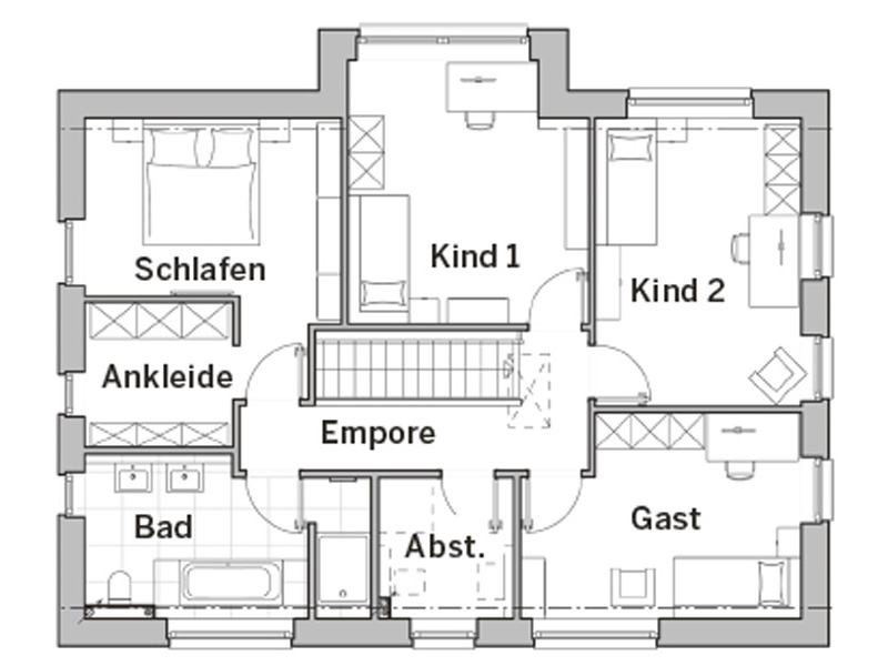 Grundriss Obergeschoss Edition 480 von Viebrockhaus