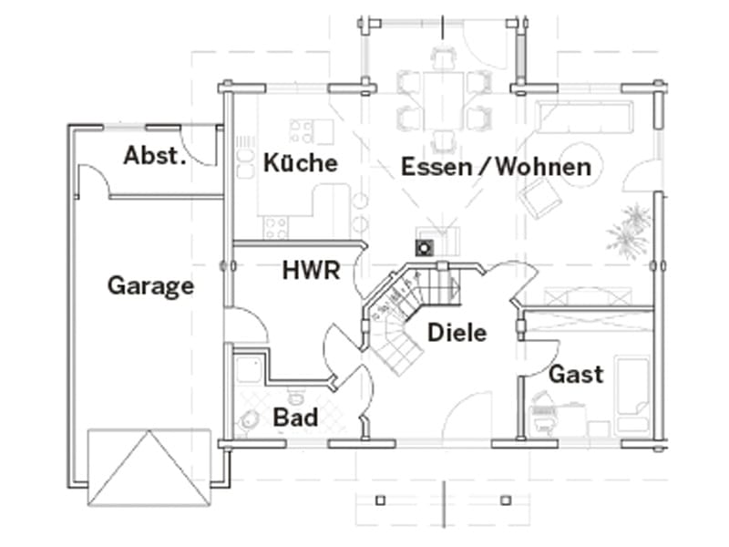 Grundriss Erdgeschoss Entwurf Am Mühlenteich von Fullwood Wohnblockhaus