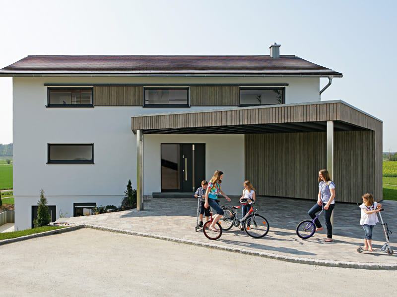 Entwurf Musterhaus Brettheim von Keitel Haus Carport