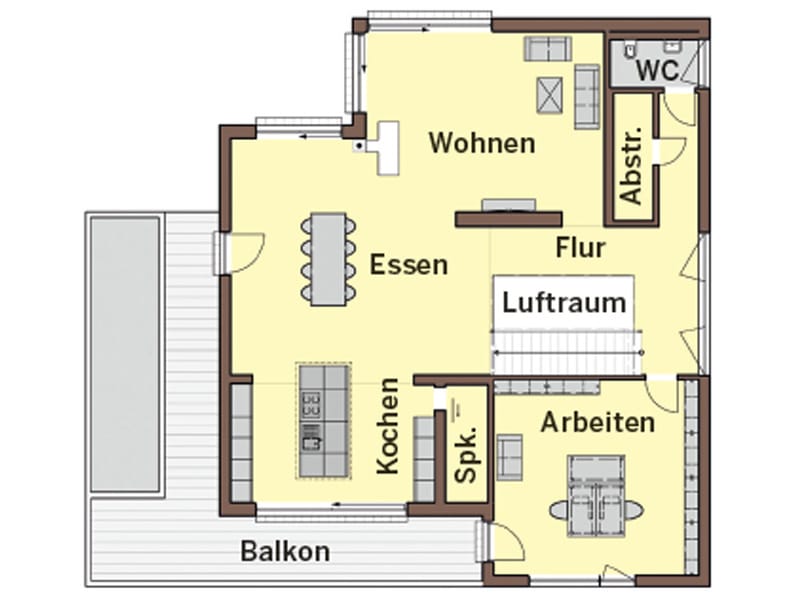 Grundriss Erdgeschoss Haus Lehmann von Büdenbender Hausbau