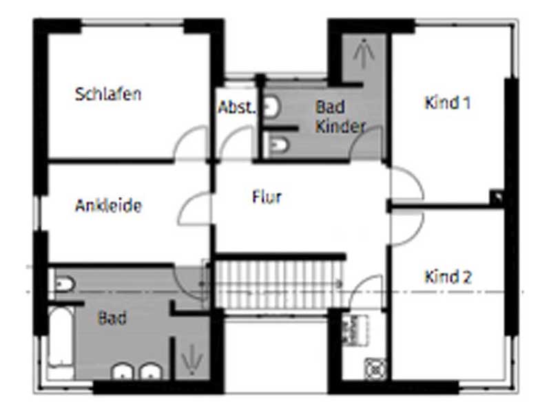 Grundriss Obergeschoss Cubiculum freie Planung von Arge-Haus
