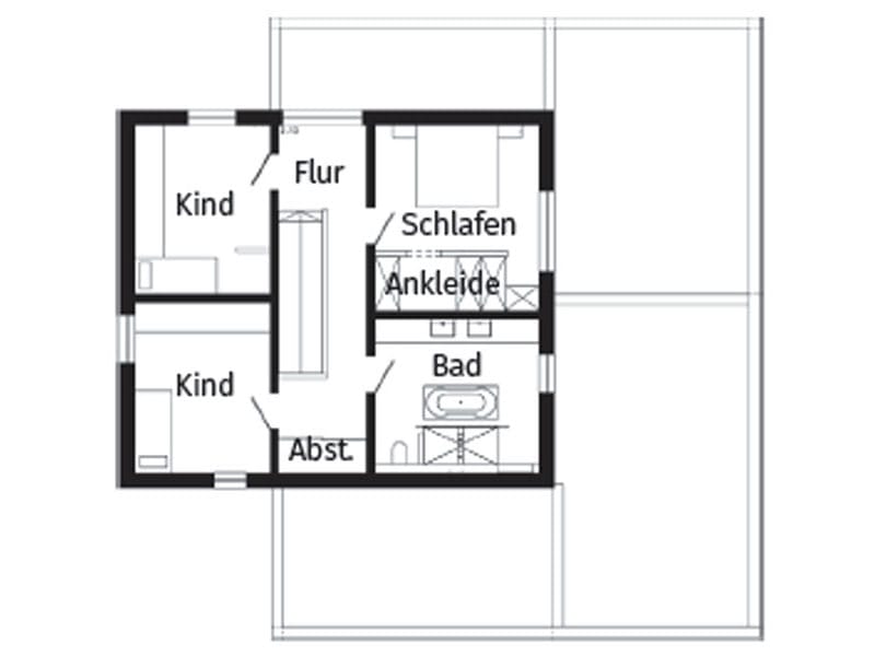 Grundriss Obergeschoss Schöner-Wohnen-Haus von Schwörerhaus
