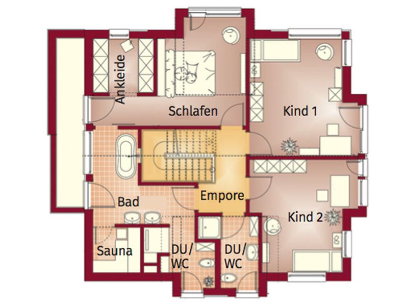 Grundriss Obergeschoss Concept-M 163 Dresden von Bien-Zenker