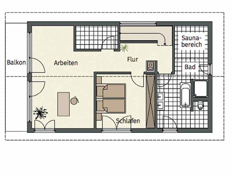 Grundriss Obergeschoss Entwurf Kofelblick von Keitel Haus