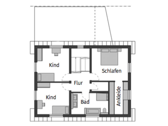 Grundriss Obergeschoss Einfamilienhaus Klassiker Schwoererhaus