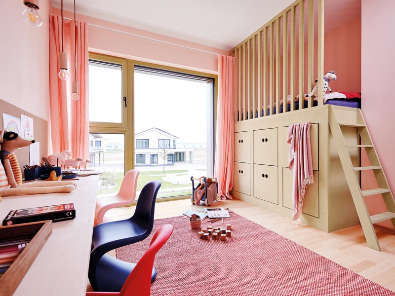 kindgerecht geplant: Einbaumöbel Hochbett im Kinderzimmer