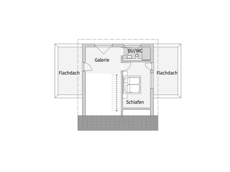 Grundriss Obergeschoss Entwurf Modern 118 von FischerHaus
