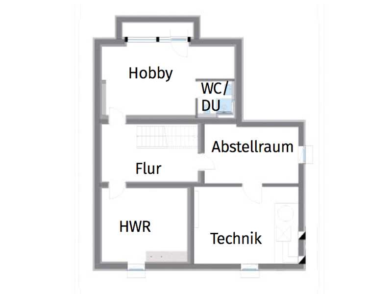 Grundriss Kellergeschoss Art 5 individuell von Huf Haus