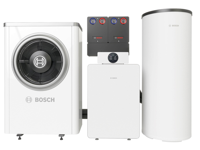 Bosch Hybridheizung mit Zusatzmodul zur Verbindung von Wärmepumpe und Gasbrennwertgerät