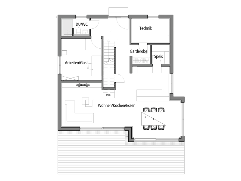 Grundriss Walmdach 169 Luxhaus Erdgeschoss