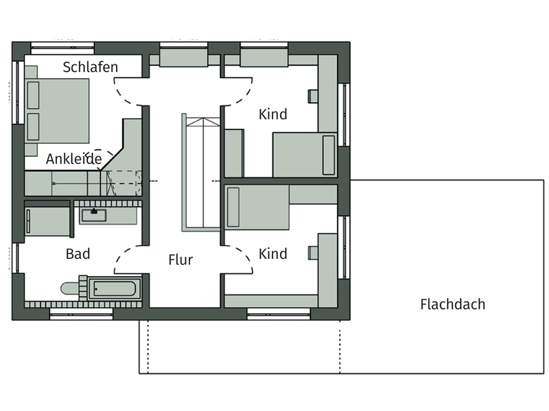 SchwörerHaus Musterhaus Bad Vilbel Grundriss Obergeschoss