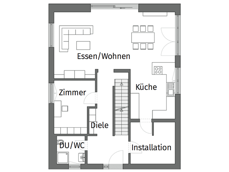 WeberHaus generation 5.5 Grundriss Erdgeschoss