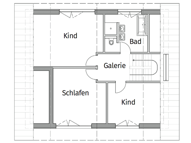 Lehner Haus Homestory 041 Grundriss Obergeschoss