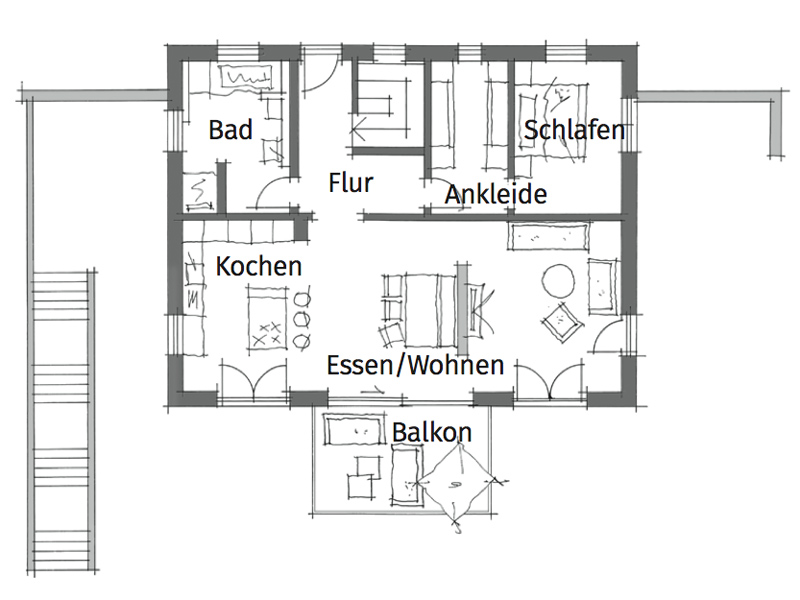 Hanghaus in Niederbayern von Wolf System Grundriss Obergeschoss