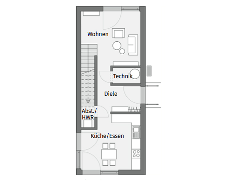 Grundriss Erdgeschoss Haus Option von WeberHaus