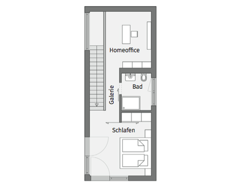 Grundriss Obergeschoss Haus Option von WeberHaus