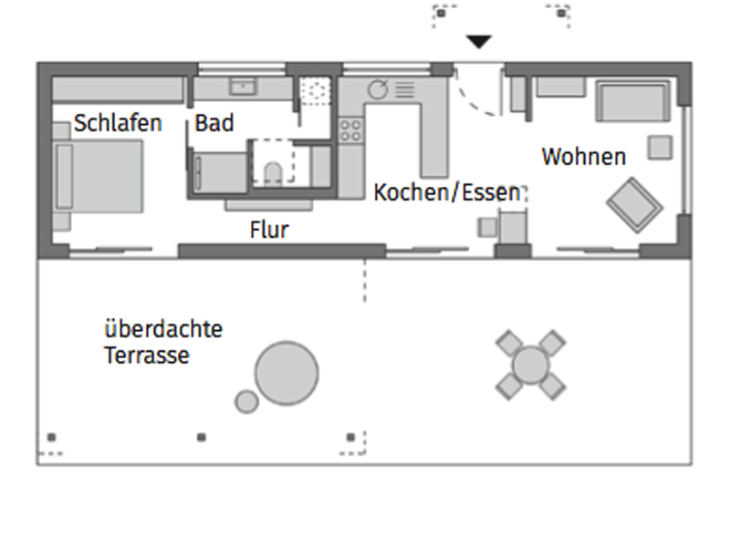 Grundriss Entwurf F 10-050.17- Tiny House von Schwörerhaus